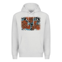 Dove Grey leopard cowhide background Premium Hoodie - BarkalooDesign