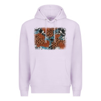 Lilac leopard cowhide background Premium Hoodie - BarkalooDesign