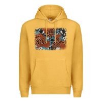Mustard leopard cowhide background Premium Hoodie - BarkalooDesign