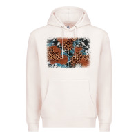 Pale Pink leopard cowhide background Premium Hoodie - BarkalooDesign