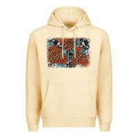 Pina Colada leopard cowhide background Premium Hoodie - BarkalooDesign