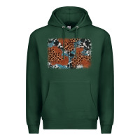 Sports Green leopard cowhide background Premium Hoodie - BarkalooDesign