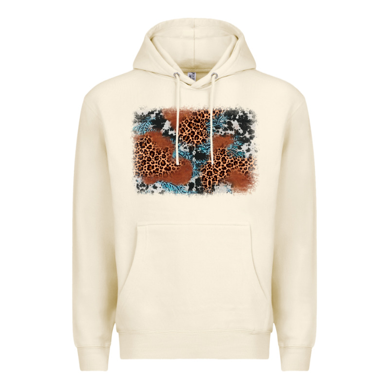 Leopard Cowhide Background Premium Hoodie by BarkalooDesign | Teevron