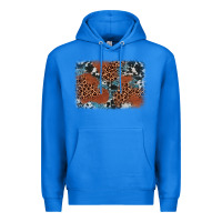 True Royal leopard cowhide background Premium Hoodie - BarkalooDesign