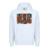 White leopard cowhide background Premium Hoodie - BarkalooDesign