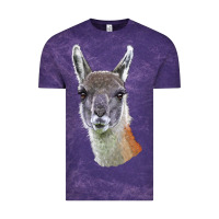 Cloud Purple Guanaco Llama Head Vintage Tee - LillyAllenDesigns