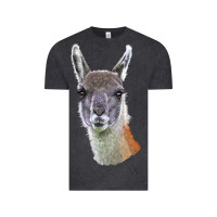 Vintage Black Guanaco Llama Head Vintage Tee - LillyAllenDesigns