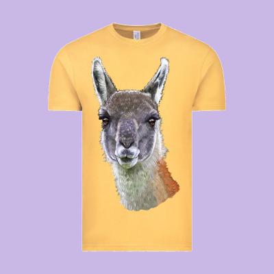 Guanaco Llama Head Vintage Tee Designed By Lillyallendesigns