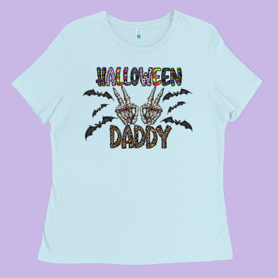 Halloween Daddy Ladies Tee Designed By Cowhidedigitalart