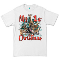 White my first christmas baby safari animals Premium Tee - LillyAllenDesigns