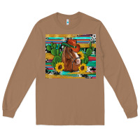 Toasted Coconut western horse cowboy hat cactus sunflowers glitter cowhide serape turq Long Sleeve Tee - Artiststas