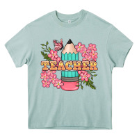 Arona teacher floral pencil Heavy Core Tee - BundleAndBundleShop