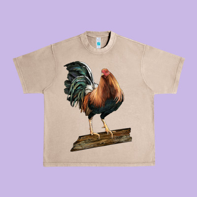 American Game Rooster Standing Urban Heavy Tee Designed By Lillyallendesigns
