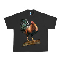 Pigment Black american game rooster standing Urban Heavy Tee - LillyAllenDesigns