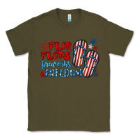 Army Green flip flops fireworks & freedom Classic Tee - BarkalooDesign