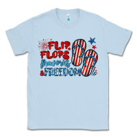 Dusty Blue flip flops fireworks & freedom Classic Tee - BarkalooDesign