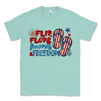 Seafoam flip flops fireworks & freedom Classic Tee - BarkalooDesign