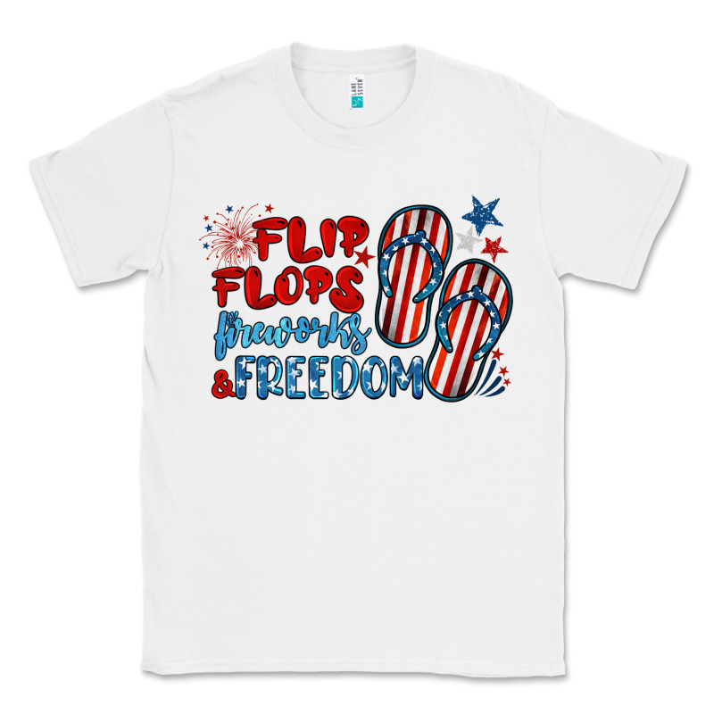 Flip Flops Fireworks & Freedom Classic Tee by BarkalooDesign | Teevron