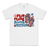 White flip flops fireworks & freedom Classic Tee - BarkalooDesign