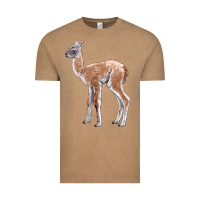 Vintage Coffee Guanaco Llama Baby Vintage Tee - LillyAllenDesigns