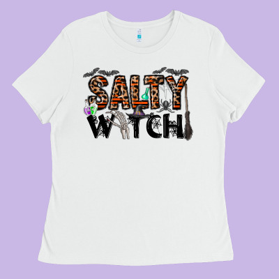Salty Witch Ladies Tee Designed By Cowhidedigitalart