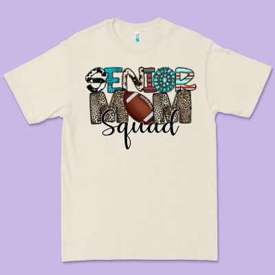 Senior Mom Squad Football Design Premium Tee Designed By Cowhidedigitalart