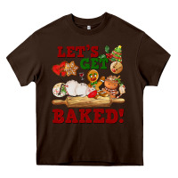 Chocolate Brown let's get baked Heavy Core Tee - FaDigitalArtStudio