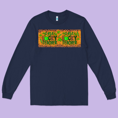 Western St. Patrick's Day One Lucky Teacher Long Sleeve Tee Designed By Artiststas