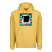 Antique Gold gemstone turquoise serape custom photo frame coaster Premium Hoodie - BarkalooDesign