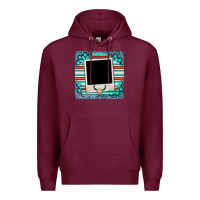 Burgundy gemstone turquoise serape custom photo frame coaster Premium Hoodie - BarkalooDesign