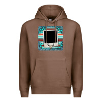 Chestnut gemstone turquoise serape custom photo frame coaster Premium Hoodie - BarkalooDesign