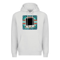 Dove Grey gemstone turquoise serape custom photo frame coaster Premium Hoodie - BarkalooDesign