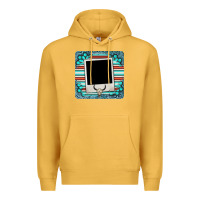 Mustard gemstone turquoise serape custom photo frame coaster Premium Hoodie - BarkalooDesign