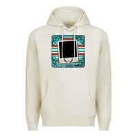 Oatmeal Heather gemstone turquoise serape custom photo frame coaster Premium Hoodie - BarkalooDesign