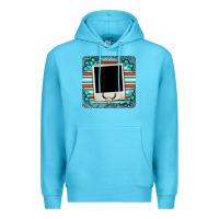 Ocean Blue gemstone turquoise serape custom photo frame coaster Premium Hoodie - BarkalooDesign