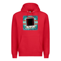 Red gemstone turquoise serape custom photo frame coaster Premium Hoodie - BarkalooDesign