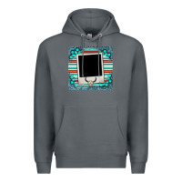 Rock gemstone turquoise serape custom photo frame coaster Premium Hoodie - BarkalooDesign