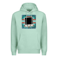 Seafoam gemstone turquoise serape custom photo frame coaster Premium Hoodie - BarkalooDesign