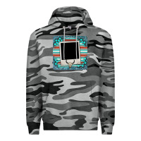 Slate Camo gemstone turquoise serape custom photo frame coaster Premium Hoodie - BarkalooDesign