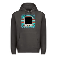 Smoke gemstone turquoise serape custom photo frame coaster Premium Hoodie - BarkalooDesign