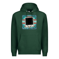 Sports Green gemstone turquoise serape custom photo frame coaster Premium Hoodie - BarkalooDesign