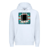 White gemstone turquoise serape custom photo frame coaster Premium Hoodie - BarkalooDesign