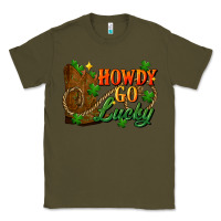 Army Green Howdy go lucky st. patricks day Classic Tee - FaDigitalArtStudio
