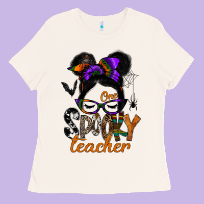 One Spooky Teacher Ladies Tee Designed By Sublimationcraftshop