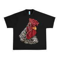 Black dominique rooster head Urban Heavy Tee - LillyAllenDesigns