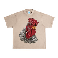 French Oak dominique rooster head Urban Heavy Tee - LillyAllenDesigns
