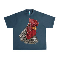Midnight Navy dominique rooster head Urban Heavy Tee - LillyAllenDesigns