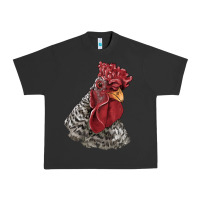 Pigment Black dominique rooster head Urban Heavy Tee - LillyAllenDesigns