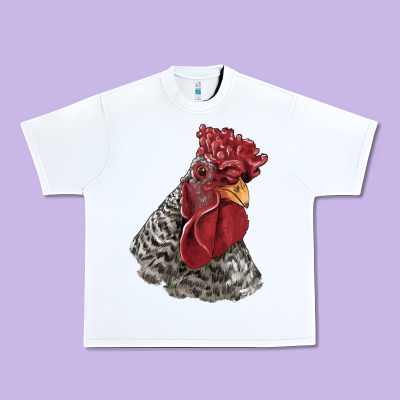 Dominique Rooster Head Urban Heavy Tee Designed By Lillyallendesigns