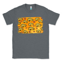 Charcoal Heather School Bus Pattern Classic Tee - Jasminsmagicworld